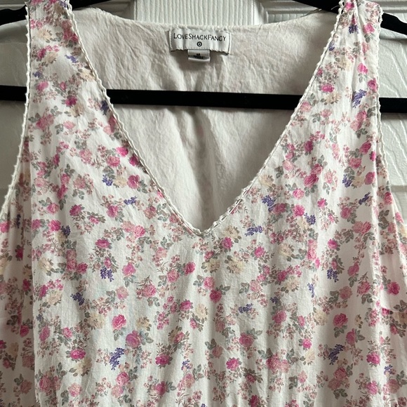 Love Shack Fancy Floral Midi Dress Size Medium - Picture 6 of 12